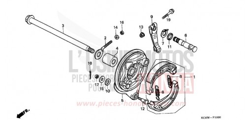 REAR BRAKE PANEL CG125W de 1998